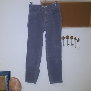 Grey/blue corduroy mom jeans